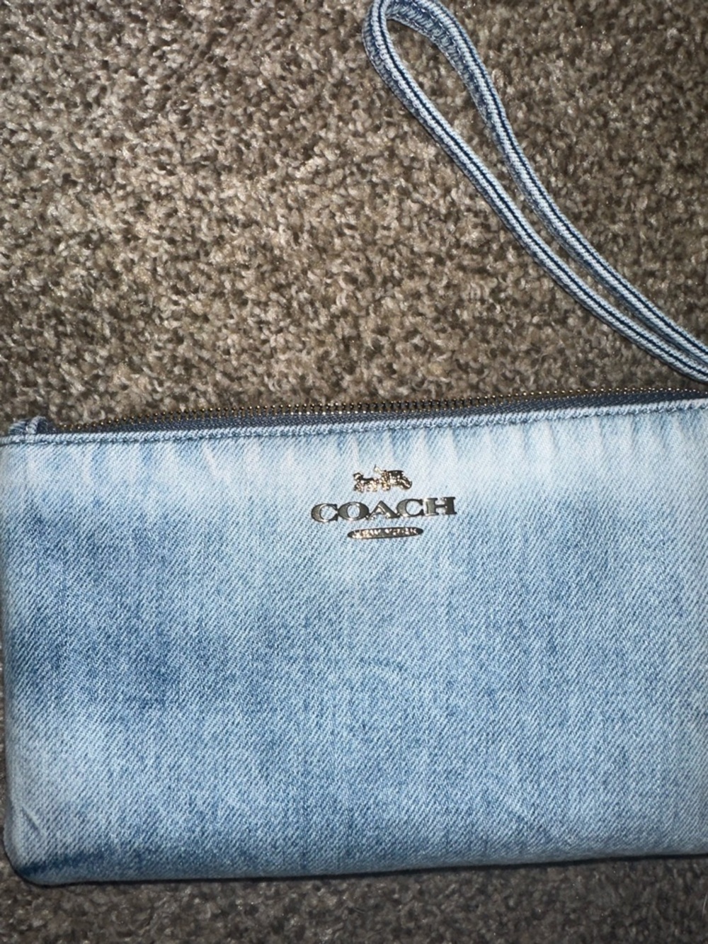 Coach Loved Denim Large Wristlet - Picture 4 of 7